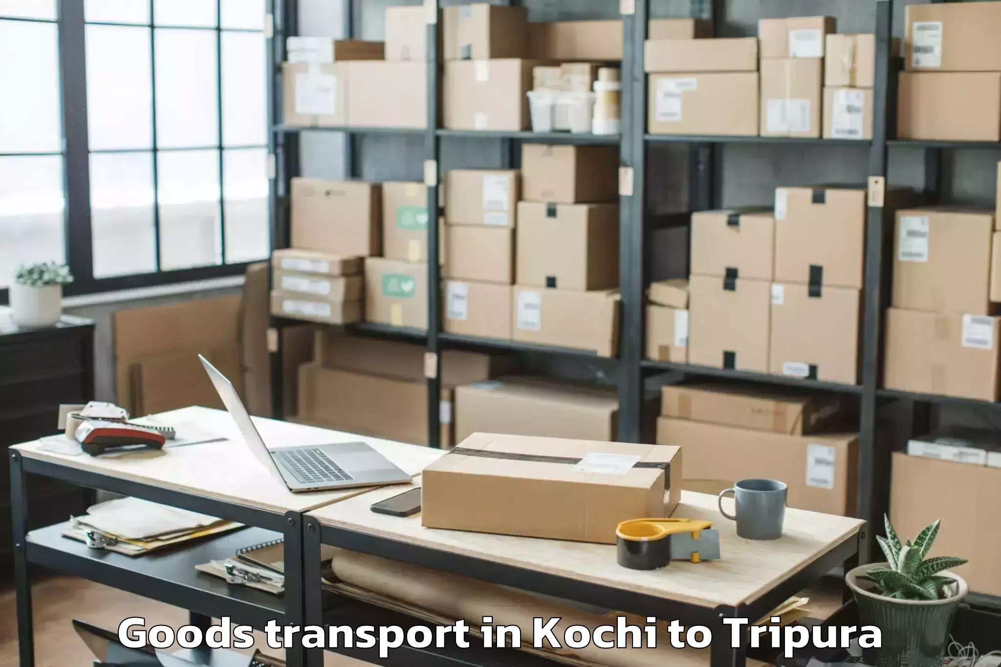 Kochi to Aambasa Goods Transport Booking